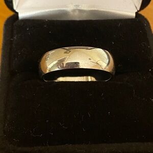 Unisex Stainless Steel Comfort Fit Band Ring Size 9 | Silver Tone
